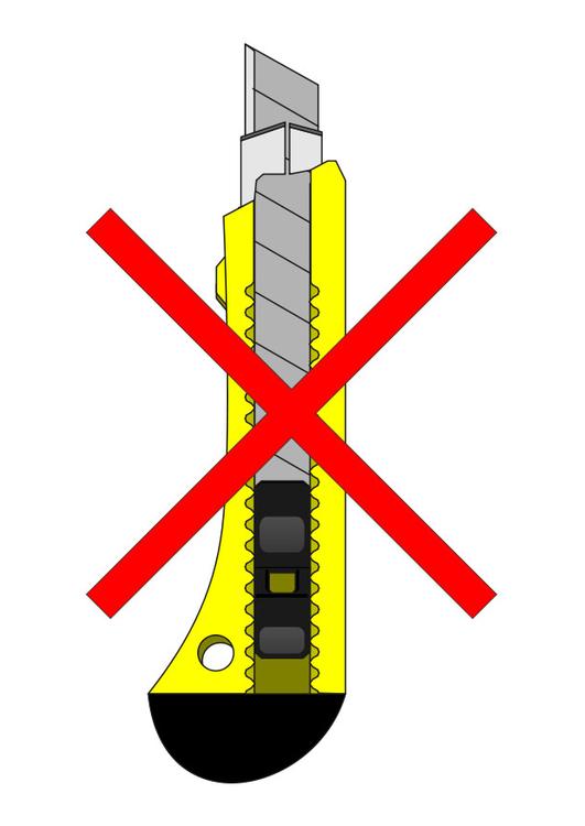 vietato entrare con un coltello