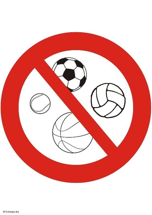 immagine vietato giocare con il pallone