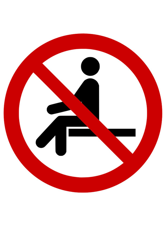 immagine vietato sedersi